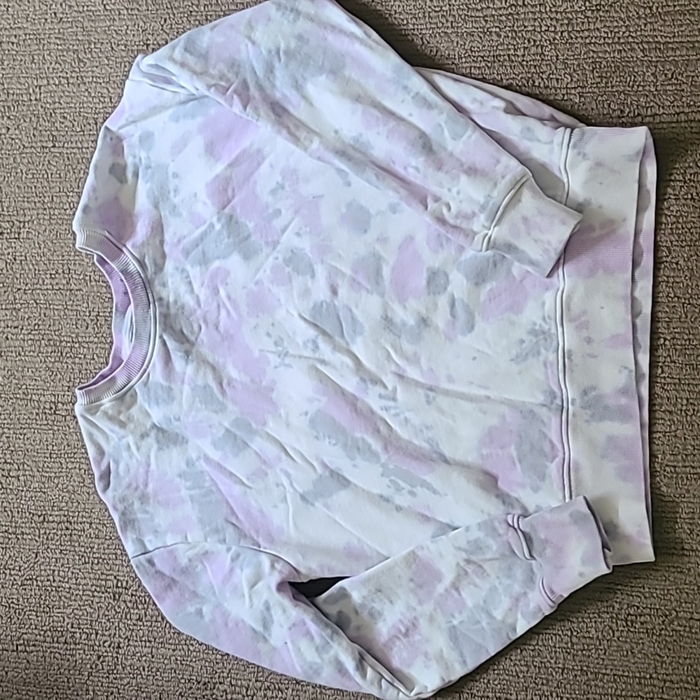 Tie dyed crew neck sweatshirt